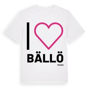 Jag älskar Bällö t-shirt stort tryck – ekologisk bomull t-shirt från Pinshirt
