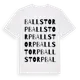 White t-shirt med Ballstorp ordlek t-shirt