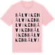 Pink Cotton t-shirt med Bålviken ordlek t-shirt