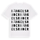 White t-shirt med Bängelsruder ordlek t-shirt