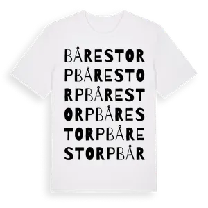 Bårestorp ordlek t-shirt – ekologisk bomull t-shirt från Pinshirt