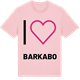 Pink Cotton t-shirt med Jag älskar Barkabo t-shirt stort tryck