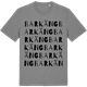 Mid Heather Gray t-shirt med Barkäng ordlek t-shirt