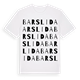 White t-shirt med Barslida ordlek t-shirt