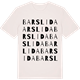 Vintage White t-shirt med Barslida ordlek t-shirt