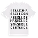 White t-shirt med Bellesnäs ordlek t-shirt