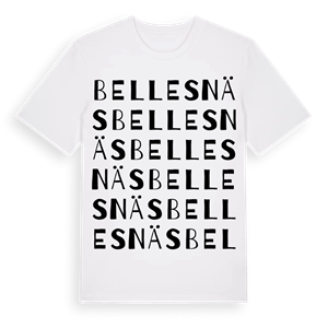 Bellesnäs ordlek t-shirt – ekologisk bomull t-shirt från Pinshirt