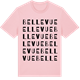Pink Cotton t-shirt med Bellevue ordlek t-shirt
