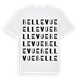 White t-shirt med Bellevue ordlek t-shirt