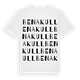 White t-shirt med Benakull ordlek t-shirt