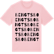 Pink Cotton t-shirt med Bengtsbo ordlek t-shirt