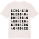 Vintage White t-shirt med Bergagård ordlek t-shirt