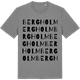 Mid Heather Gray t-shirt med Bergholm ordlek t-shirt