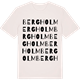 Vintage White t-shirt med Bergholm ordlek t-shirt