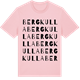 Pink Cotton t-shirt med Bergkulla ordlek t-shirt