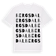 White t-shirt med Bergsdal ordlek t-shirt
