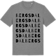 Mid Heather Gray t-shirt med Bergsdal ordlek t-shirt