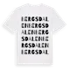 White t-shirt med Bergsdalen ordlek t-shirt