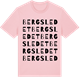 Pink Cotton t-shirt med Bergsledet ordlek t-shirt