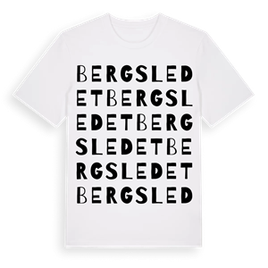 Bergsledet ordlek t-shirt – ekologisk bomull t-shirt från Pinshirt