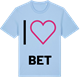 Blue Soul t-shirt med Jag älskar Bet t-shirt stort tryck