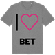 Mid Heather Gray t-shirt med Jag älskar Bet t-shirt stort tryck