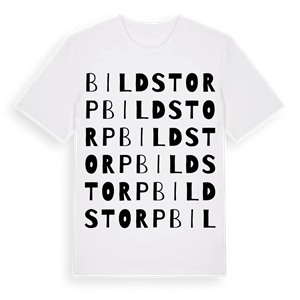 Bildstorp ordlek t-shirt – ekologisk bomull t-shirt från Pinshirt