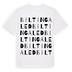 Biltingaled ordlek t-shirt – ekologisk bomull t-shirt från Pinshirt