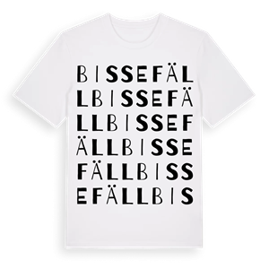 Bissefäll ordlek t-shirt – ekologisk bomull t-shirt från Pinshirt