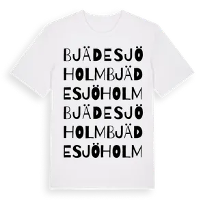 Bjädesjöholm ordlek t-shirt – ekologisk bomull t-shirt från Pinshirt