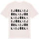 Vintage White t-shirt med Björka ordlek t-shirt