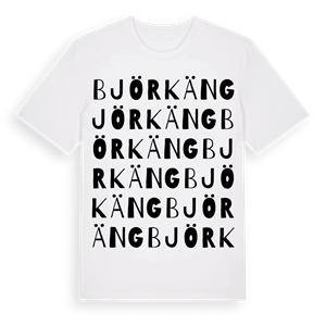 Björkäng ordlek t-shirt – ekologisk bomull t-shirt från Pinshirt