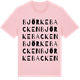 Pink Cotton t-shirt med Björkebacken ordlek t-shirt