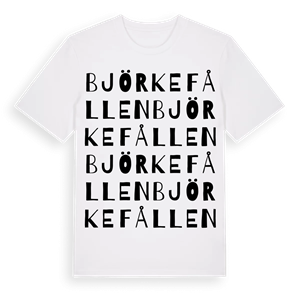Björkefållen ordlek t-shirt – ekologisk bomull t-shirt från Pinshirt
