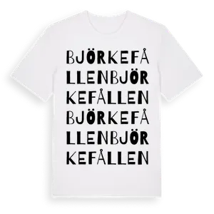 Björkefållen ordlek t-shirt – ekologisk bomull t-shirt från Pinshirt