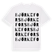 White t-shirt med Björkefors ordlek t-shirt