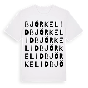 Björkelid ordlek t-shirt – ekologisk bomull t-shirt från Pinshirt