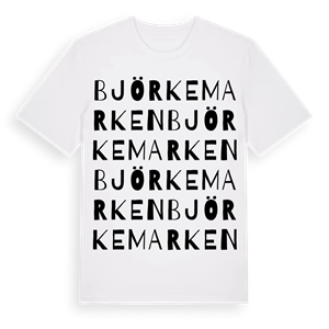 Björkemarken ordlek t-shirt – ekologisk bomull t-shirt från Pinshirt