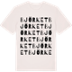 Vintage White t-shirt med Björket ordlek t-shirt