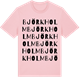 Pink Cotton t-shirt med Björkholm ordlek t-shirt
