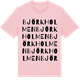 Pink Cotton t-shirt med Björkholmen ordlek t-shirt
