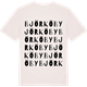 Vintage White t-shirt med Björköby ordlek t-shirt