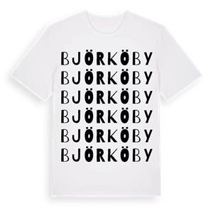 Björköby ordlek t-shirt – ekologisk bomull t-shirt från Pinshirt