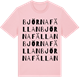 Pink Cotton t-shirt med Björnafällan ordlek t-shirt