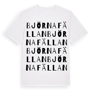 Björnafällan ordlek t-shirt – ekologisk bomull t-shirt från Pinshirt
