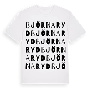 Björnaryd ordlek t-shirt – ekologisk bomull t-shirt från Pinshirt