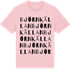 Pink Cotton t-shirt med Björnkällan ordlek t-shirt