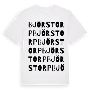Björstorp ordlek t-shirt – ekologisk bomull t-shirt från Pinshirt