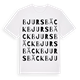White t-shirt med Bjursbäck ordlek t-shirt