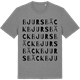 Mid Heather Gray t-shirt med Bjursbäck ordlek t-shirt